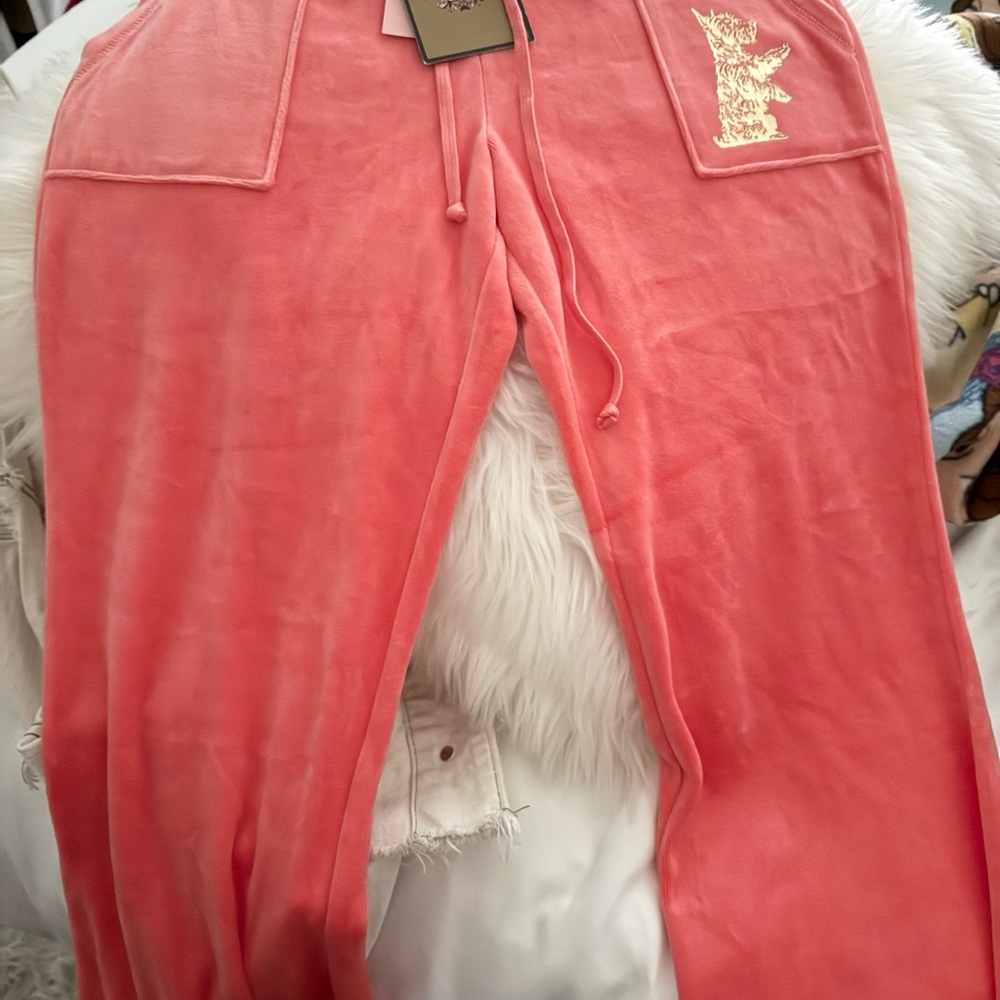 Juicy Couture Coral Velour Pants
